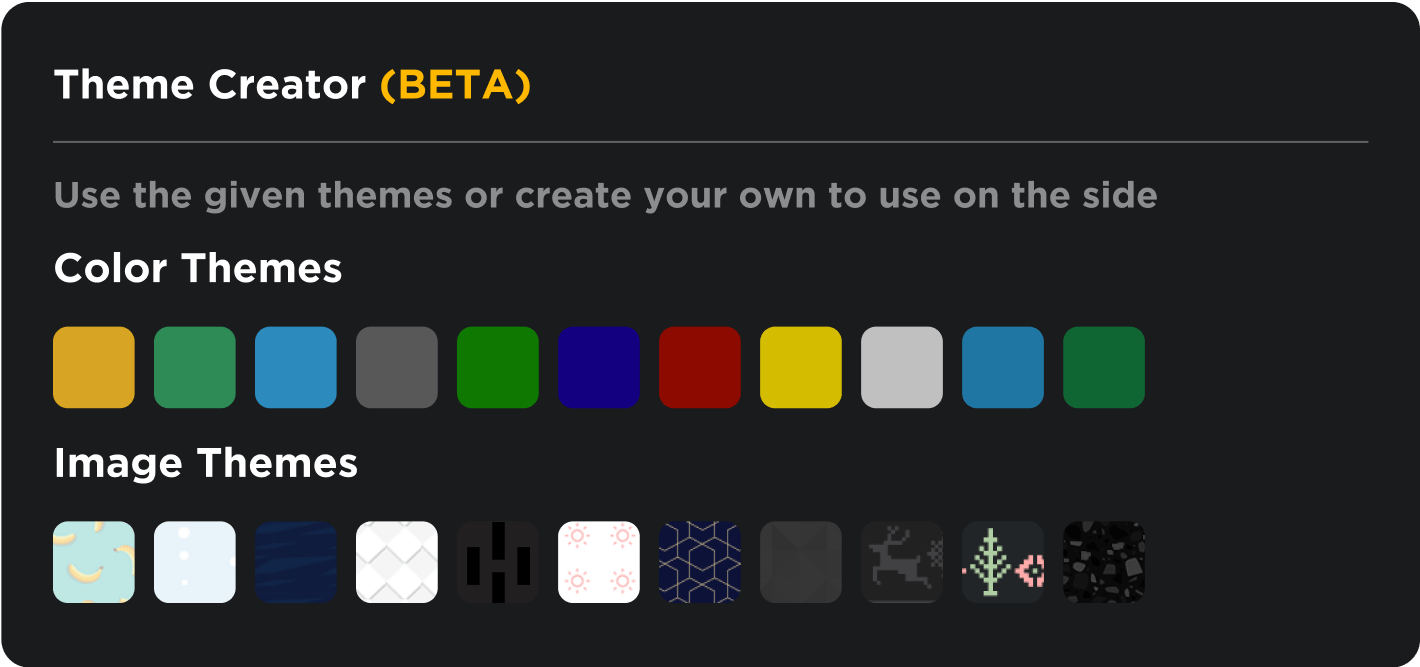 RoGold Theme Creator Feature